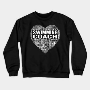 Swimming Coach Heart Crewneck Sweatshirt